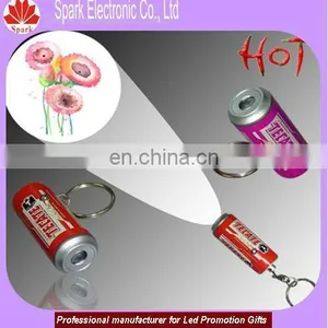 Plastic Gift Beer Drink Promotion Can Shape LED Project Keyring thumbnail-1