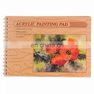 400gsm, 10 Sheets, Tape Bound, High Quality A4 Acrylic Pad thumbnail-1