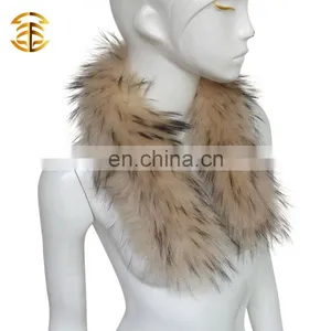 Real Fur Trim Wholesale Detachable Raccoon Fur Collars Coat thumbnail-5