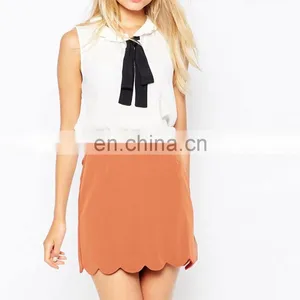 Wholesale Women Blouse Summer Latest Design With Bow Tie Nice Shirt thumbnail-4