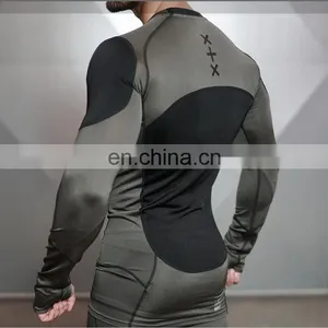 Muscle o Neck Elastane Gym Mens Compression Shirts thumbnail-4