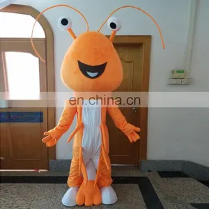 HI CE 2017 High Quality Funny Shrimp Mascot Costume for Party, Adult thumbnail-4