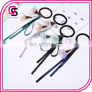 New Wholesale Decorative Floral Elastic Hair Tie Accessories Girls Korean Headdress thumbnail-6