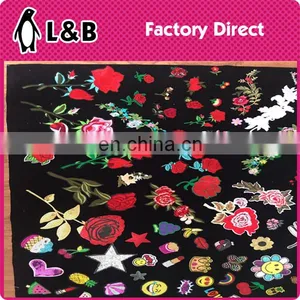 2017 Hot Selling Embroidery Flower Patch Custom Garment Patch thumbnail-2