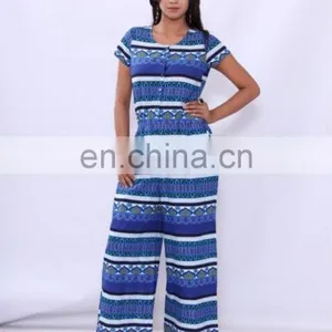 Printed Cotton Designer Jumpsuit thumbnail-1