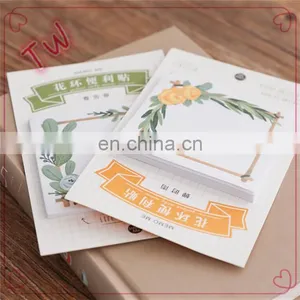 Logo Printed Custom Printing Fancy Stationery for Kids Cute Multiple Colour Flower Design Paper Sticky Notes thumbnail-5