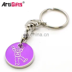 Metal Souvenir Custom Trolley Caddy Coin Keychain thumbnail-1