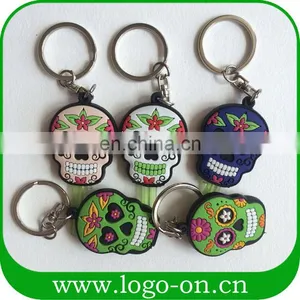 Fashion Customer Design Colorful Skull Soft PVC Rubber Key Cover thumbnail-3