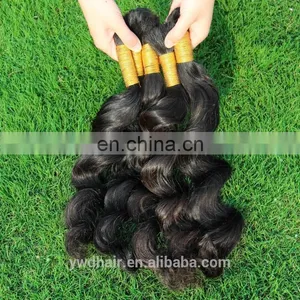 8A Grade Virgin Malaysia Human Hair Loose Wave Braiding Bulk Human Hair For Braiding Bulk Undyed Hair Paypal Accept thumbnail-1