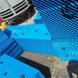 White Pvc Filler Cooling Tower Fill Oblique Wave 640*1000mm thumbnail-1
