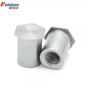 BSOS-6440-6/8/10/12/14/16/18/20/22/24/26/28/30/32/34 Hex Rivet Blind Hole Threaded Standoffs Self Clinching Feigned Crimped Standoff Server Cabinet Sheet Metal Spacer PEM Standard thumbnail-2