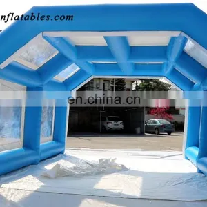 Cheap 0.55mm PVC Inflatable Car Wash Parking Carport Covers Mobile Spray Paint Booth Tents Inflatable Car Garage Tent thumbnail-1