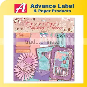 DIY Craft Set Pink & Purple Charming Fabulous Flowers Scrapbook Kit thumbnail-1