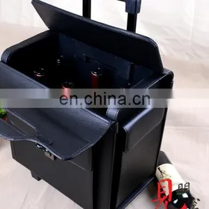 Senior Business White Wine Suitcase,6 Aluminum Wine Bottles Trolley Case/wine Bottle Display Case thumbnail-1