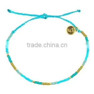 Mix Color Glass Seed Bead Woven Bracelet Metal Beads Bracelet for Men thumbnail-2