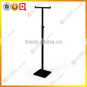 T Shape Black Metal Shopping Bag Display Stand thumbnail-1