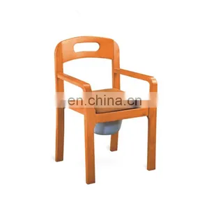 Wholesale Price Aluminum Commode Folding Chair Toilet Chair With Armrest for Elder and Disable thumbnail-3