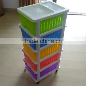 2016 Japan Hot Selling New Style Colorful 5 Tier Detachable Plastic Storage Drawer, Locker, Cabinet thumbnail-1