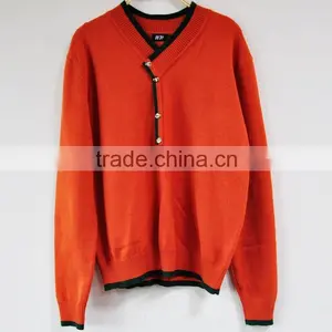 Red Men's Shrug Sweater,winter Sweater thumbnail-1