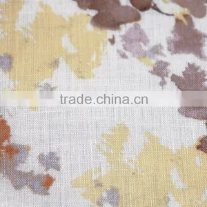 21*21 Linen Print Fabric,fashion Linen Fabric for Dress & Blouse,100% Linen Fabric thumbnail-5