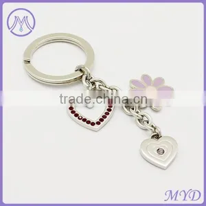 Heart Crystal Zinc Alloy Keychain thumbnail-1