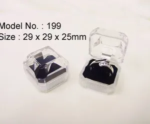 Small Size Jewelry Display Transparent Box for Wedding Rose Heart Shape thumbnail-1