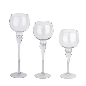 Glass Candle Hold European Romantic Valentine's Day Dinner High Candle Holder Wedding Hotel Restaurant Atmosphere thumbnail-1