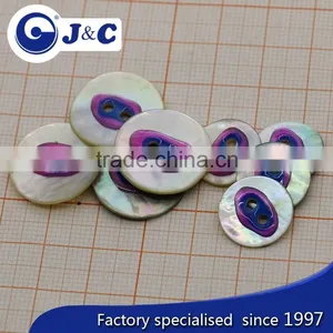2015 Cheap Dying, Spraying, Electroplate, Laser, Logo Printing, Resin Doming, Agoya Shell Button thumbnail-2