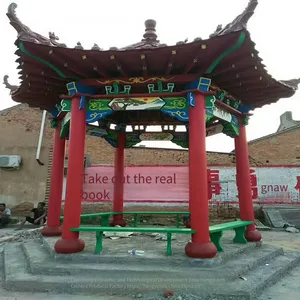 Manufacturer of Cement Imitation Wood Painted Archaized Pavilions and Painted Pavilions in Ancient Architectural Corridors thumbnail-3