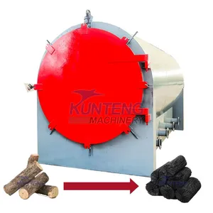 Smokeless Wood Almond Shell Palm Shell Horizontal Carbonization Furnace EPC thumbnail-1