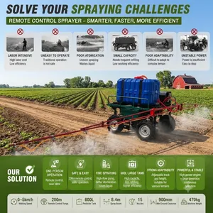 Self Propelled Electric Farm Sprayer With 600L Tank Remote Control Boom Spraying Equipment thumbnail-4