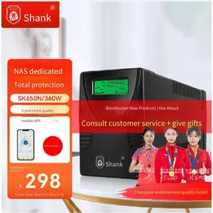 Shanke Sk650 Standby Ups Uninterruptible Power Supply, Single Input and Single Output, 600va/360w thumbnail-1