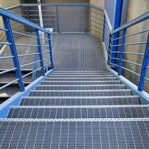 Custom-made Industrial Steel Floor Gratings for Roads and Bridges, Hot-dip Galvanized Steel Gratings, and Stainless Steel Gratings. thumbnail-1