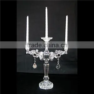 3 Arms Crystal Candlestick for Home Decoration thumbnail-1