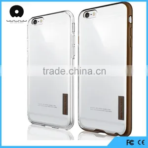 Clear Slim Transparent Acrylic Plastic Back Cover Flexible TPU Silicone Frame Bumper Hybrid Case for IPhone 6 Supplier's Choice thumbnail-2