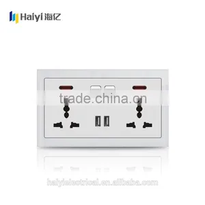 Electrical Wholesale White Glass Panel Switch 2 Gang Switch 13a Socket thumbnail-3