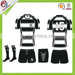 Latest Short Sleeve Rugby Jersey Sublimation Cheap Custom Rugby Jersey thumbnail-5