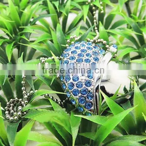 Jewelry Crystal Heart Shape USB Pendant Flash Memory Stick Blue thumbnail-2