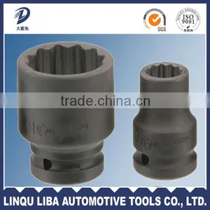Carbon Steel 6/12 Point Metric Impact Socket of Factory thumbnail-1