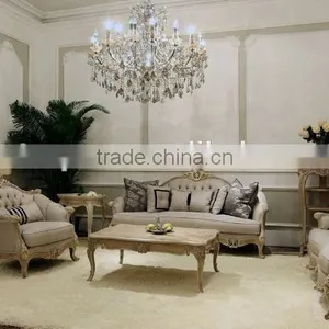 Foshan Elegant Living Room Furniture Set European Royal Design Wood Living Room Sofa Set thumbnail-1