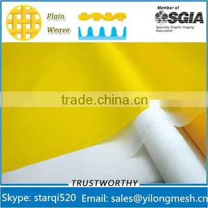 White/Yellow Dpp 80T 200mesh 100% Polyester Monofilament Silkscreen Printing Mesh thumbnail-3