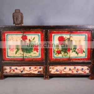 Chinese Antique Mongolia TV Cabinet thumbnail-1