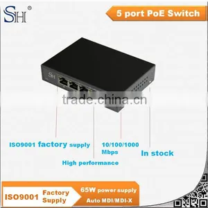 10/100/1000M 5 Port Ethernet Switch With 4 Poe Ports for CCTV Security Camera thumbnail-1