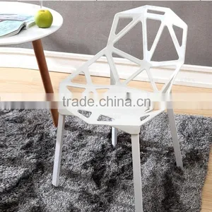 Morden Design White Plastic Chair One Plastic Chair One HYH-9128 thumbnail-1