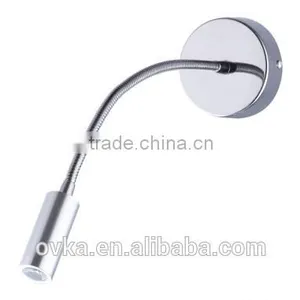 Facotry SALE 3W Led Wall Sconce Light for Hotel Indoor Lighting With Flexible Gooseneck thumbnail-3