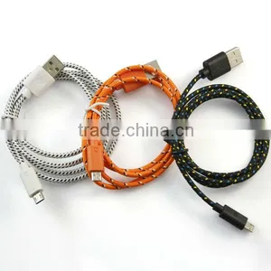 3ft Durable Fabric Braided Micro USB Sync & Charge Cable for Samsung Galaxy thumbnail-1