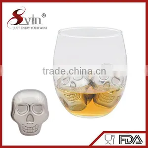 NT-WI006 Skull Head Whiskey Cubes Stainless Steel Whiskey Stones thumbnail-2
