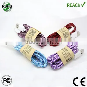 Braided Sync Data Micro Usb Cable 20awg Bulk thumbnail-2