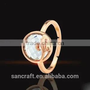 Big Austrian Crystal Adjustable Jewellery College Ring Ceremony Gift thumbnail-1