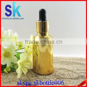 Golden Luxury 30ml Essential Oil Glass Bottle for Smoke Oil Supplier's Choice thumbnail-1